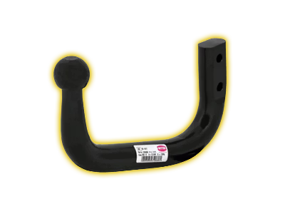 A fixed swan neck tow bar